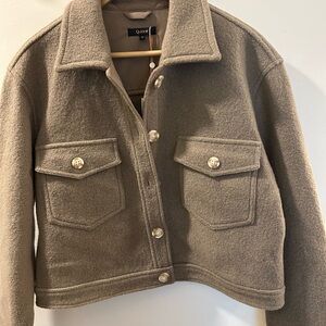 Quince Beige Wool Jacket with Button Details